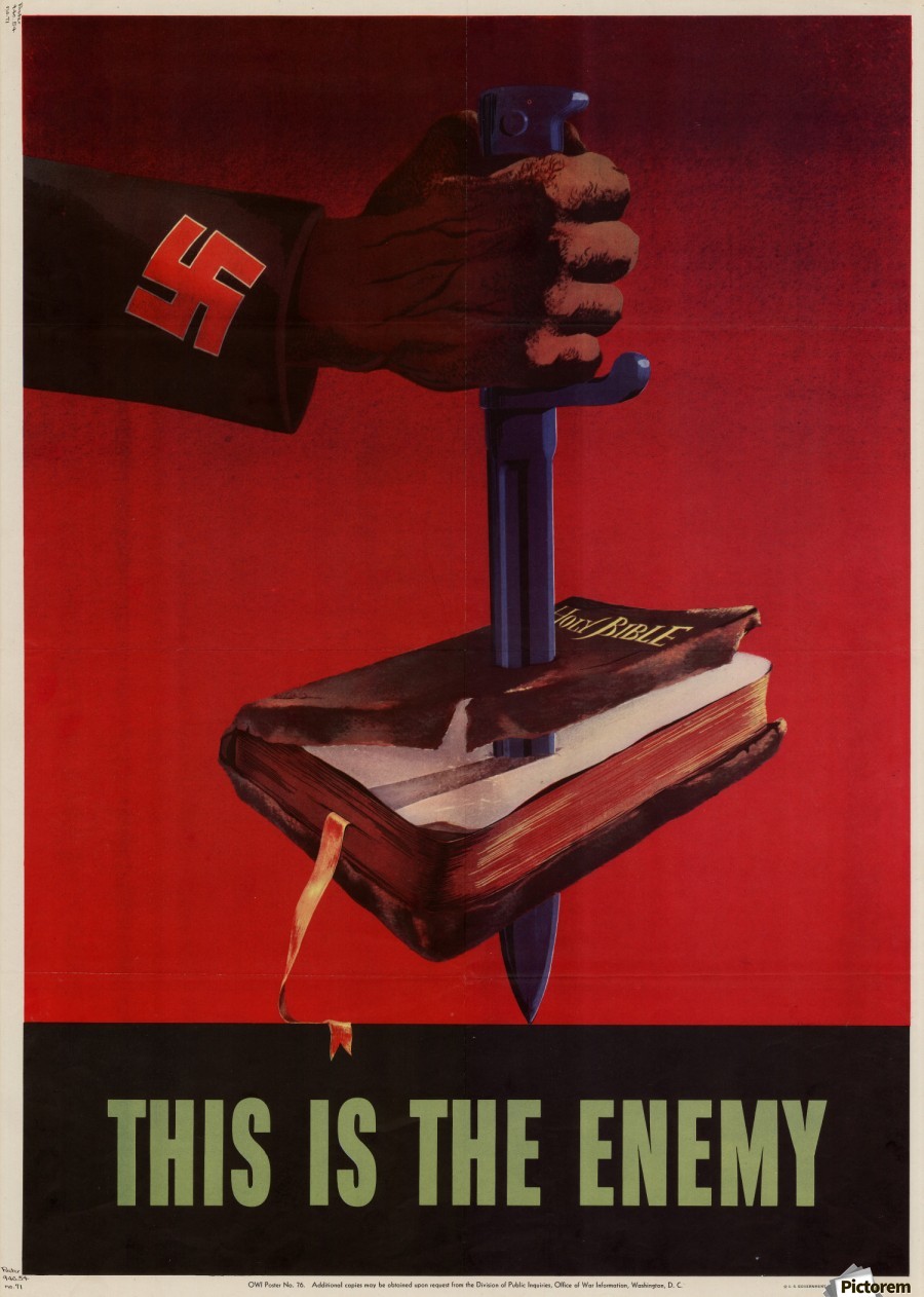 900_World War II American Patriotic Anti-Nazi Poster