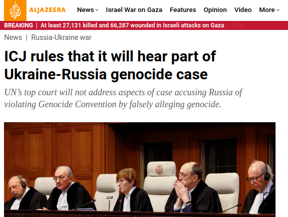 ICJ Issues Decision in South Africa v Israel and a Judgment in Ukraine v Russia Cases